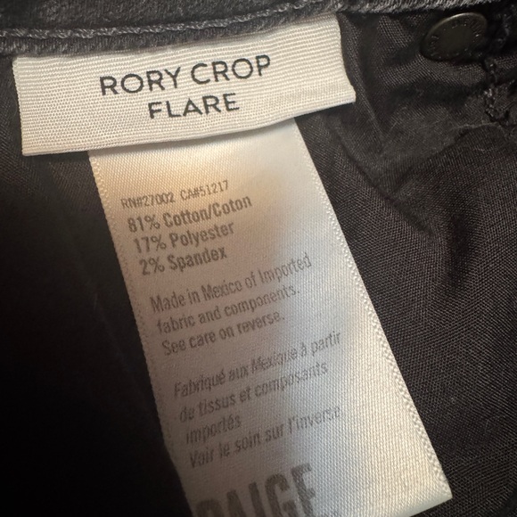 Paige Rory Raw Hem Crop Flare Jeans Size 29 - Picture 5 of 5